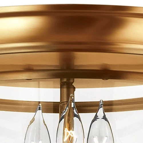 Hinkley Lighting 3473 3 Light Semi-Flush Ceiling Fixture - Brass - Picture 6 of 9