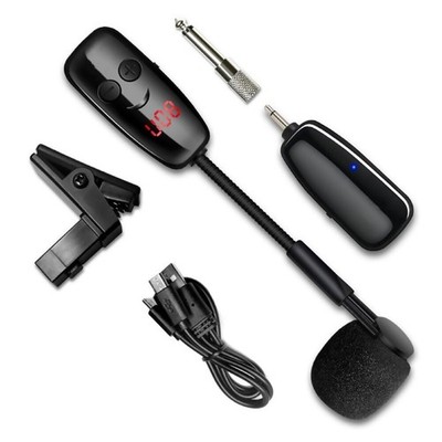 UHF Wireless Microphone For Trumpet Saxophone Instrument 50M Range Wireless