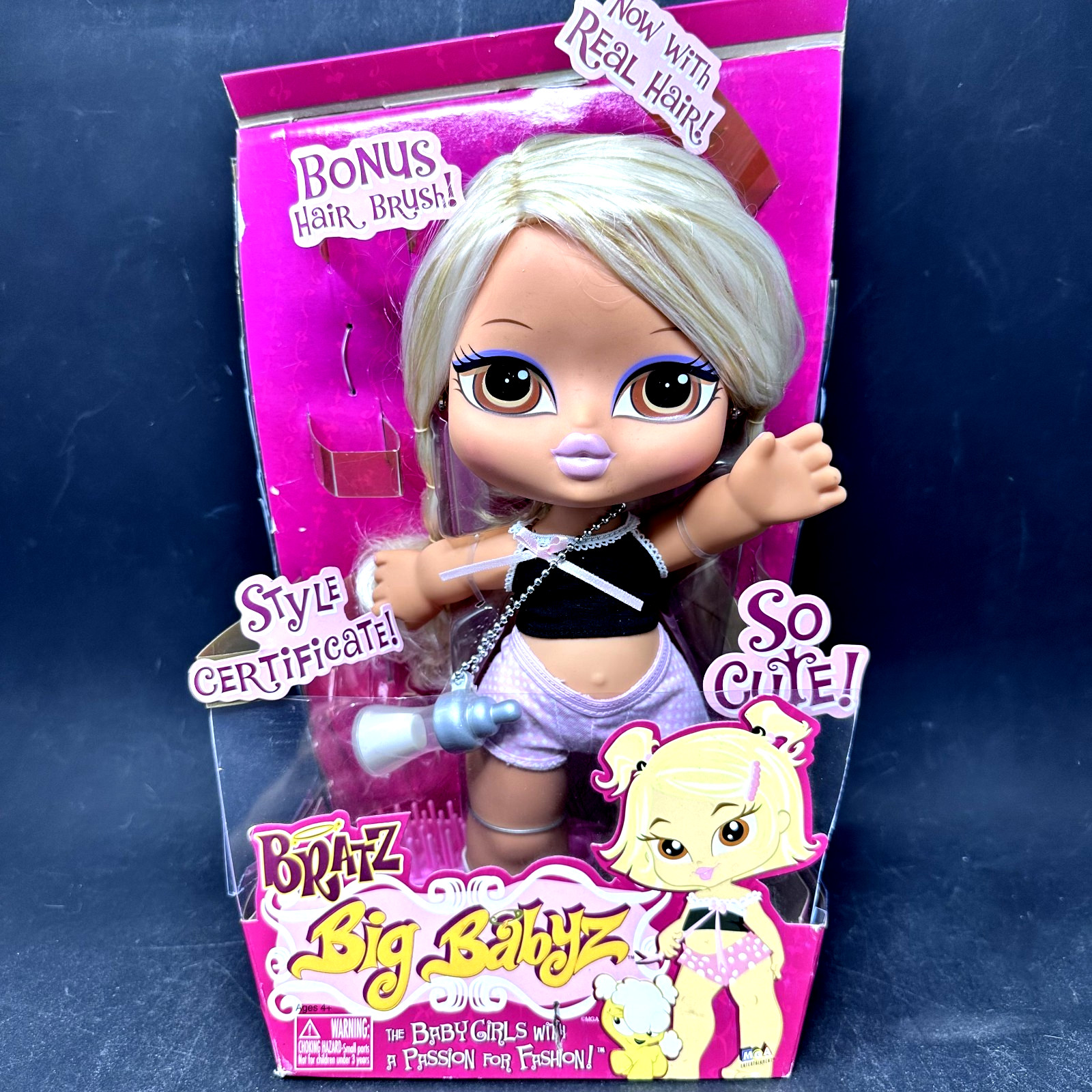 Bratz Big Babyz Vinessa Doll 2006 w Brush + Certificate - Mint - HTF - Rare