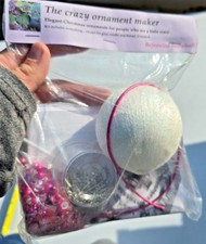 The Crazy Ornament Maker BEJEWELED SNOWBALL Sequin Bead Christmas Ornament KIT