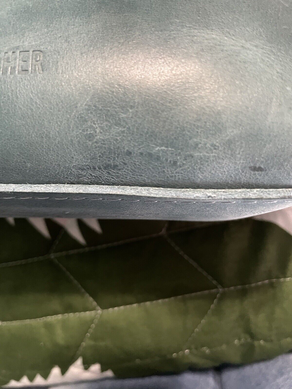 portland leather goods Aqua Raindrop  crossbody - image 9