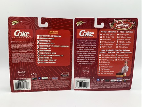 Johnny Lightning Chevy Corvette Coca Cola SET W/Tin Box 1:64 Die Cast (2 cars) - Picture 2 of 8