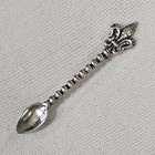 VTG JewelArt Sterling 925 Brooch Spoon Fluer De Lis  Lapel Pin  1940's 