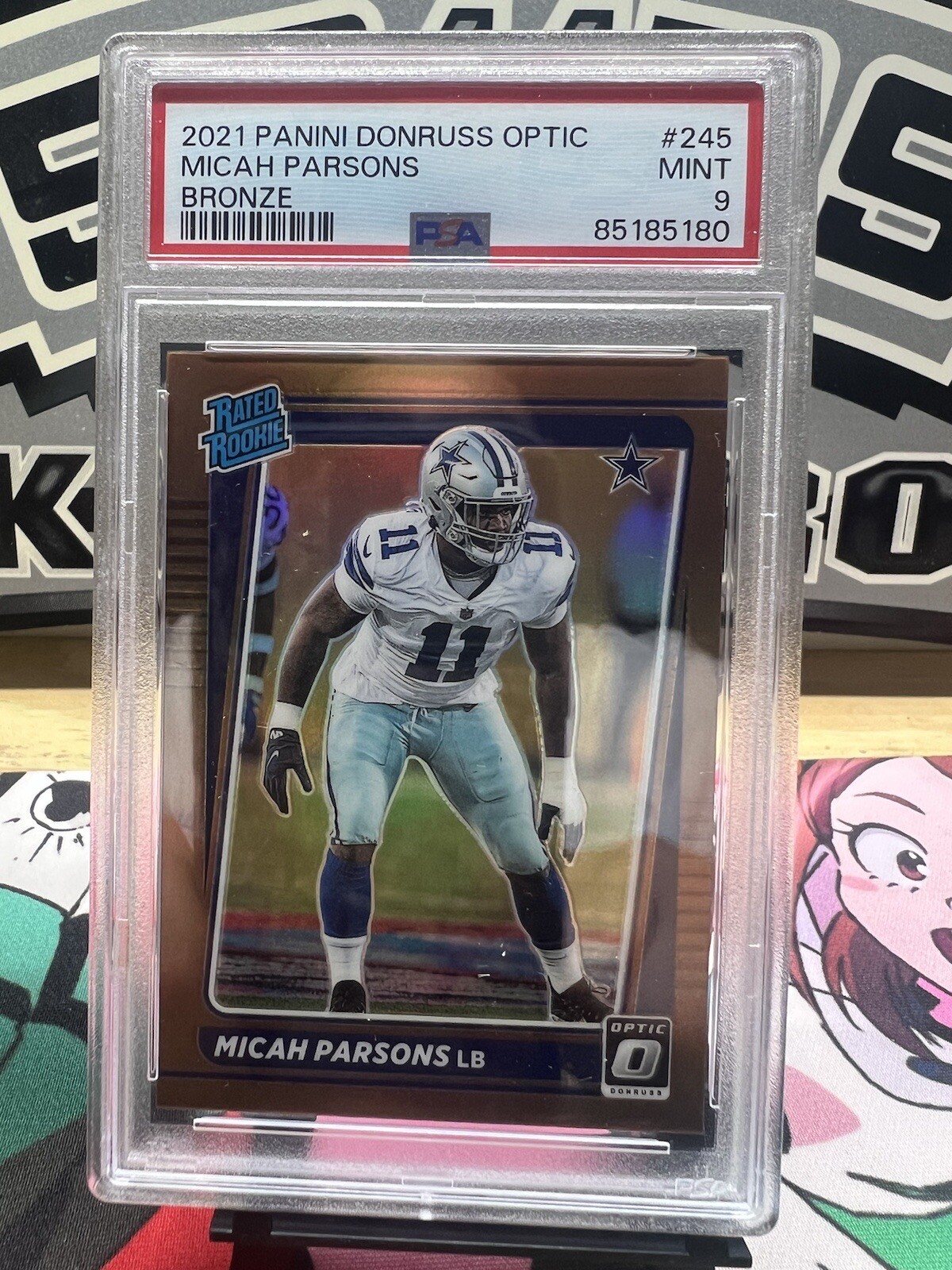 2021 Panini Donruss Optic Rated Rookie Micah Parsons #245 Bronze PSA 9