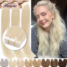 Double Drawn Glue Tape In Human Hair Extensions 100 Remy Seamless Skin Weft