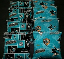 SAN JOSE SHARKS CORNHOLE BEAN BAGS 8 ACA REGULATION NHL FAN GIFTS  