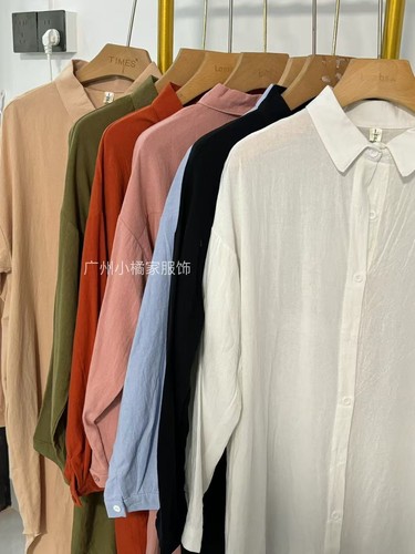 Damen Shirt Baumwolle Mode Koreanisch Einfarbig Oberteil Locker Shirt Langarm Tops - Bild 20 von 31