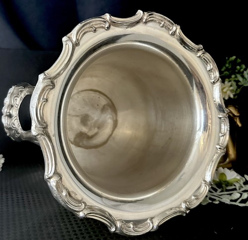 Cubo de hielo vintage Leonard cubo de champán plato de plata florero trofeo vintage - Imagen 4 de 10