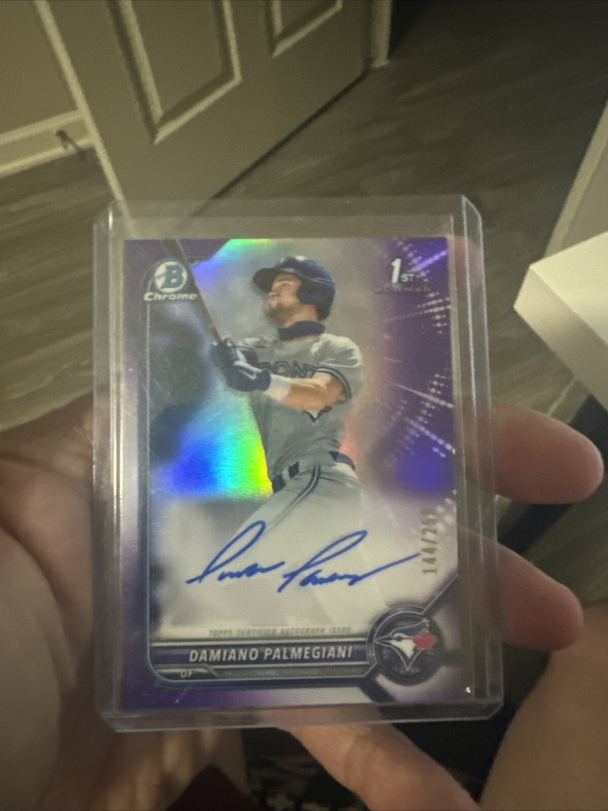 DAMIANO PALMEGIANI  2022 Bowman Chrome Prospect Purple Refractor AUTO /250 1st