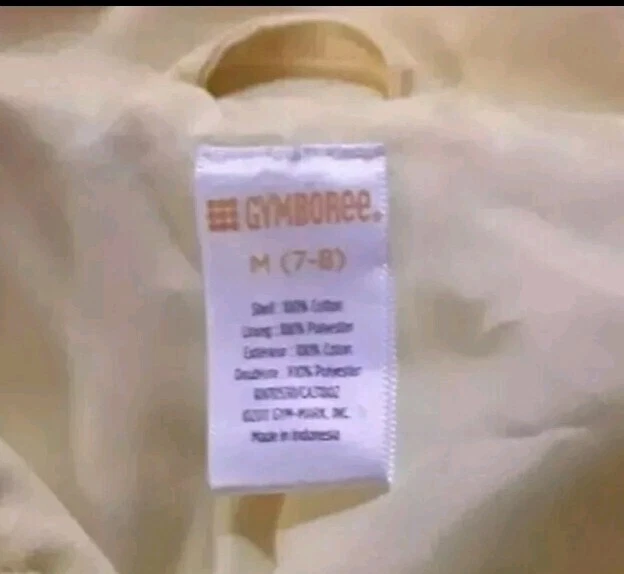 Gabardina Gymboree con cinturón para niñas talla 6 amarilla Foto 4 de 4