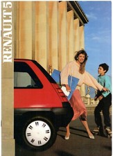 Renault 5 1986-1987 Brochure Vendite Mercato Regno Unito TC TL GTL GTD Auto TSE GT Turbo