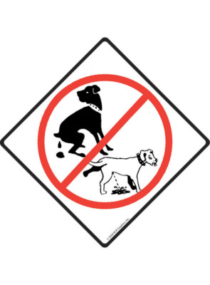 No Dog Pee Schild Für Garten – „Bitte Keinen Hundekot“ Schild Aus Aluminium, 15x30 Cm, Einfach Stecken