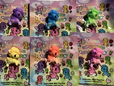Unicorno Mini Lil' Rainbow X6 Set Strawberry Boba Cactus Shelly Daisy & Starry