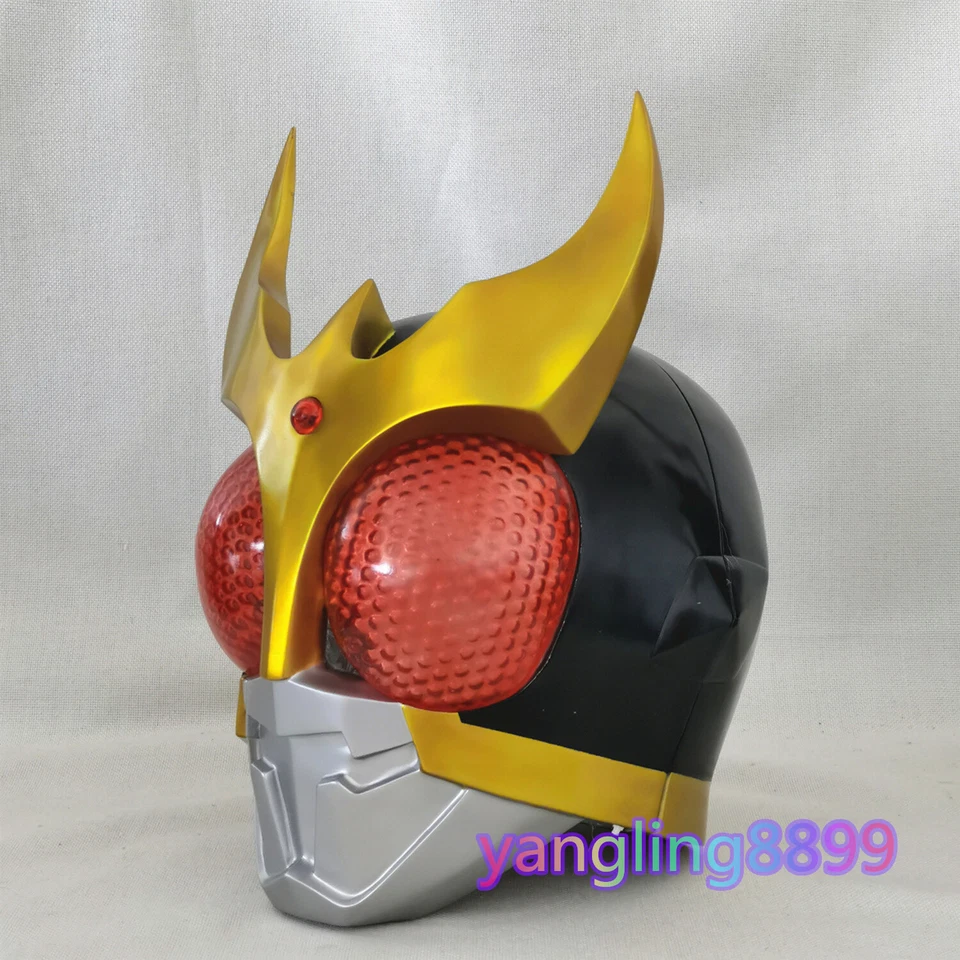 Casco Kamen Rider Ultimate Kuuga acabado resina máscara pintada utilería iluminada Foto 4 de 4