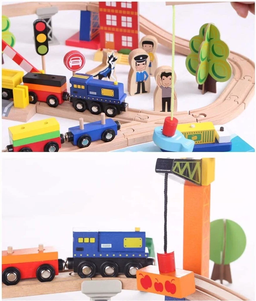Brand New -- Jamohom 88 Tracks City Train Tracks Railway Track Toy Playset - Image 4 of 4