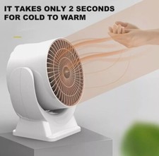 STUFA Aria Calda 900W Mini Stufa Stufetta TERMOVENTILATORE Comfort Casa Ufficio