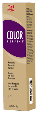 Original Wella COLOR PERFECT Professional Permanent Creme Gel Hair Color ~ 2 oz