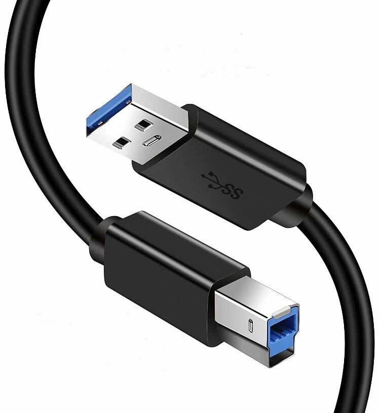 USB Printer Cable USB 3.0 Type A Male to B Male Lead Scanner HDD High Speed 1.8M - Image 2 of 4