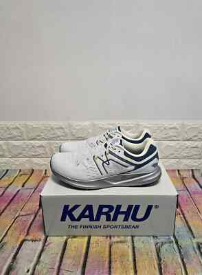 Karhu Synchron Ortix Rennrad Laufschuhe UK 10 Herren UVP 140£ Weiß / Indisch