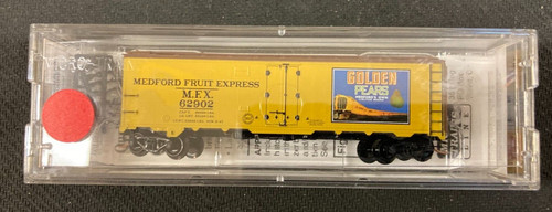 Escala N **MEDFORD FRUIT EXPRESS GOLDEN PEARS** Reefer, MFX 62902 -- Micro trenes | Zustand: New