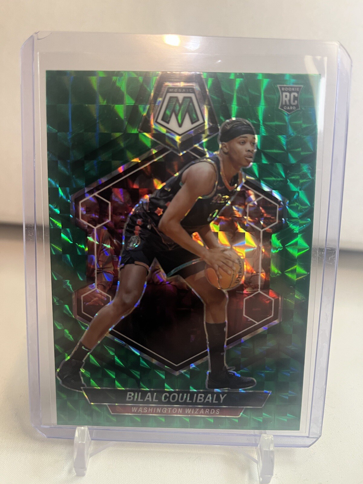 2023-24 Panini Mosaic - Rookies Green Mosaic Prizm #235 Bilal Coulibaly (RC)