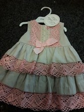 SALE NEW GIRLS DOLCE PETIT DRESS STYLE 17/2129/V SIZE 12 MONTHS