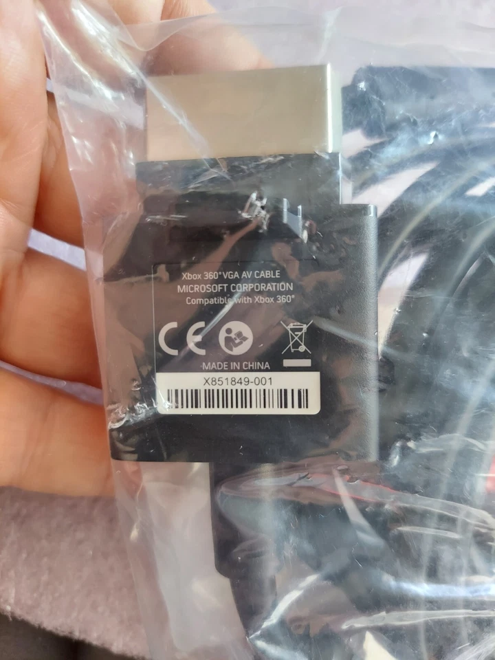 NEW NIB Sealed Official OEM Genuine Microsoft XBOX 360 VGA AV Cable X851849-001 - Image 3 of 4
