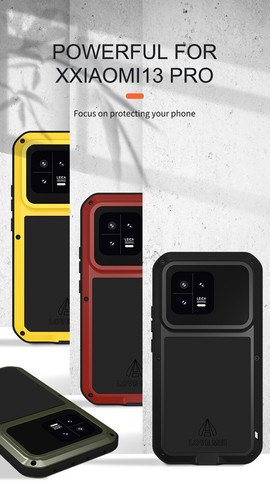 LOVE MEI Waterproof Case Heavy Duty Metal Gorilla Glass Cover For Xiaomi 13 - Picture 7 of 13