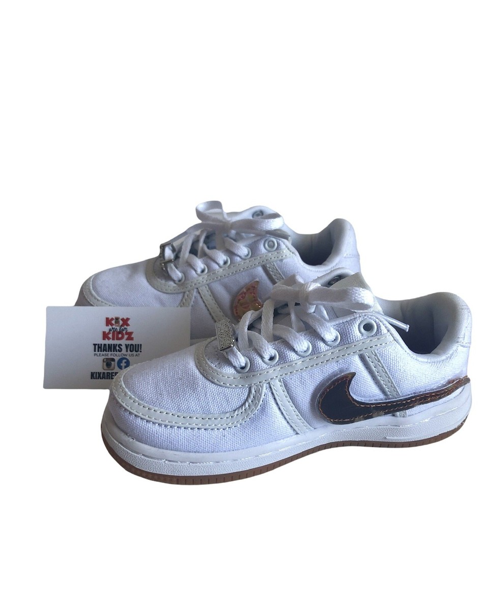 Kids Travis Scott Air Force One Sail Sneakers 12C Cactus