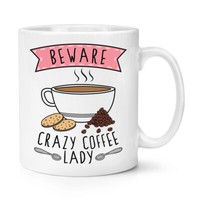 Beware VerrüCkte Kaffee Damen 284Ml Becher Tasse Mutter Tag Freundin Lustig