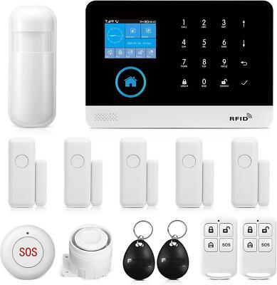 2.4G Wifi / 4G GSM Smart Home System Door Window Sensor Tuya Control Siren Alarm