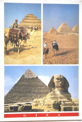 Postcard Egypt - Saqqara - The Pyramids - The pyramids and the Sphinx