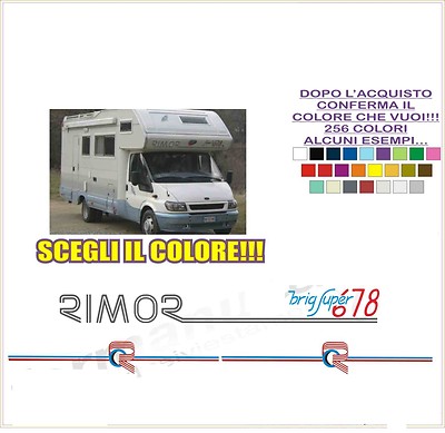 Set 2 Adesivi Grafici Camper Decalcomanie, Vinile Nero - Foto 8