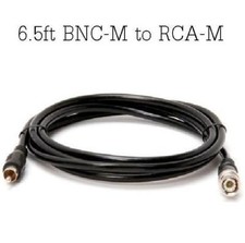 6.5 ft. 2M  RG59/U 75ohm BNC Male to RCA Male Coaxial Video Cable