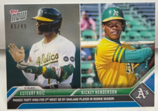 Rickey Henderson/Esteury Ruiz 6/16/2023 Topps Now MLB RC #453 - BLUE #'d 43/49
