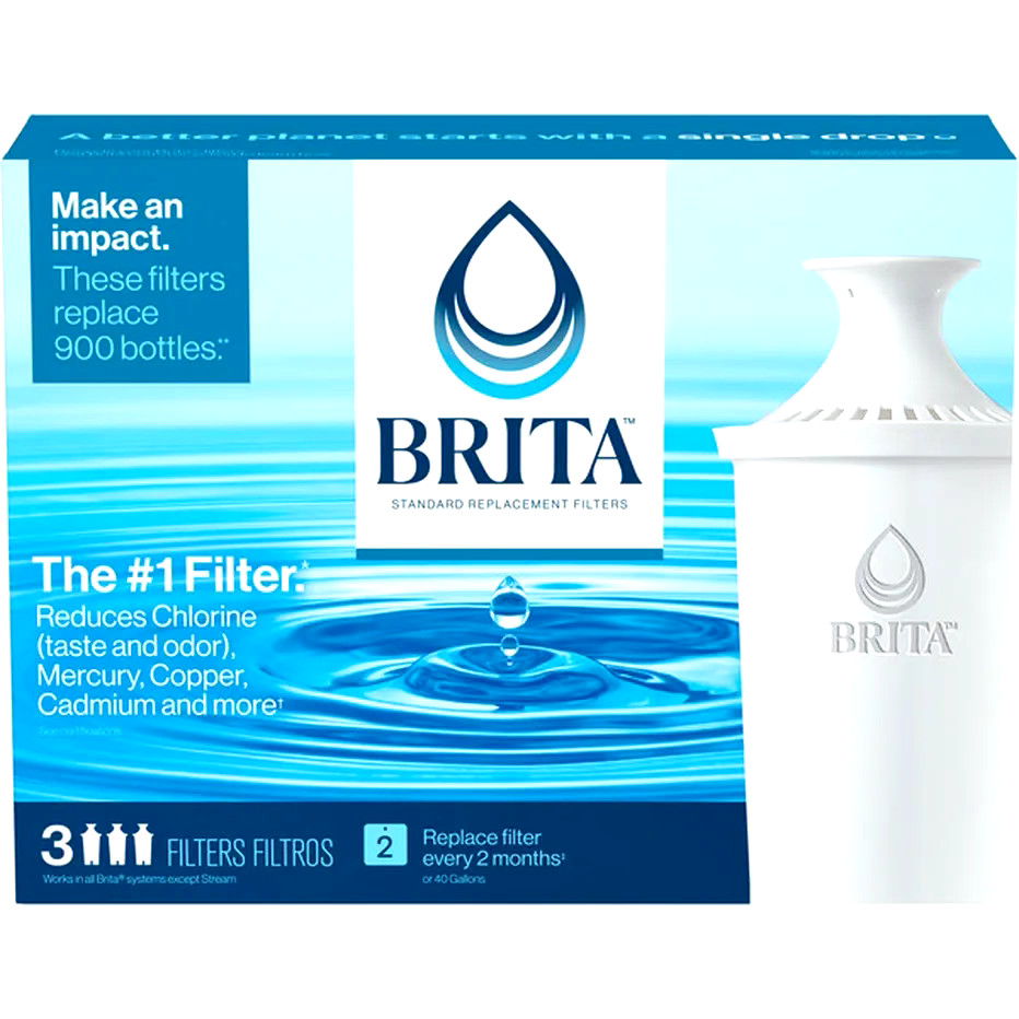 BRITA Standard Replacement Filters 3 Filters (BRAND NEW)
