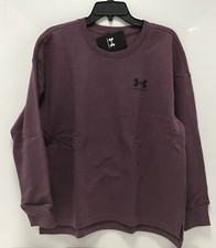 Under Armour Sweatshirt Rival Fleece Oversize Crew Women  s Size Medium Mauve