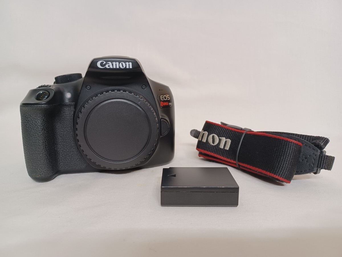 Canon EOS Rebel T6 18.0 MP DSLR Camera Body (DS126621) w/ Battery