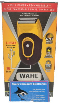 Wahl Compact Life Proof Rechargeable Lithium Ion Flex Foil Shaver for Men (2774)