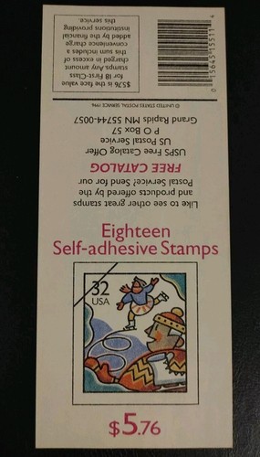 US stamps SC 3117a ICE SKATERS ATM Booklet Pane of 18 MNH 1996. Free Shipping! - Picture 2 of 2