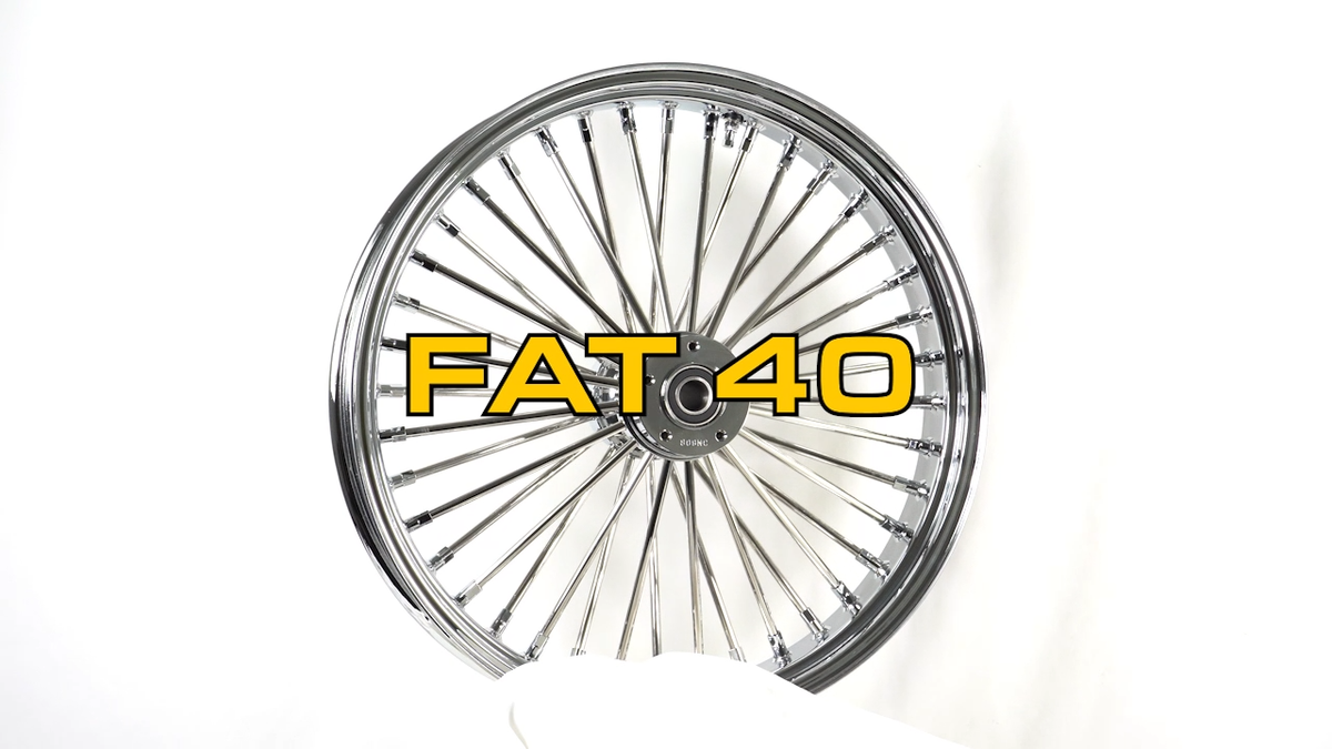 21X2.15 FAT SPOKE WHEEL 40 STAINLESS FOR HARLEY SOFTAIL SPORTSTER