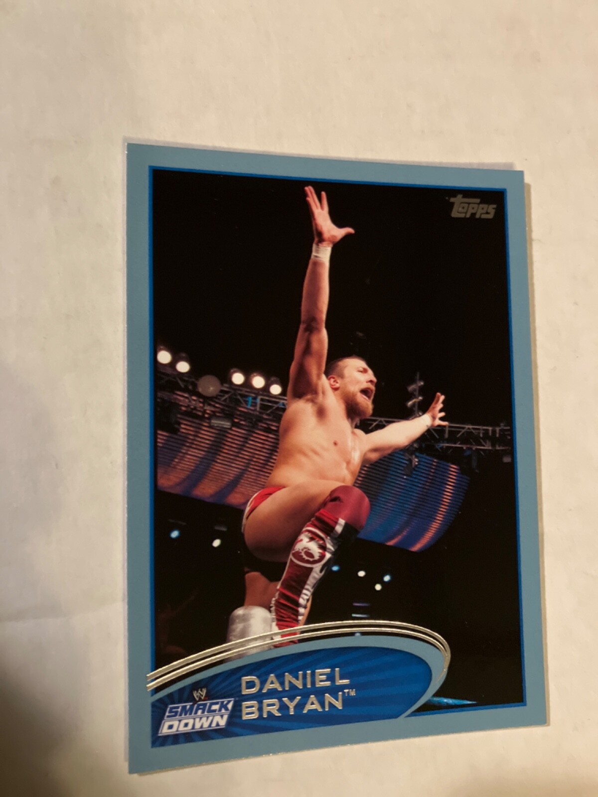2012 TOPPS WWE DANIEL bryan  'blue" PARALLEL WRESTILNG CARD see scan