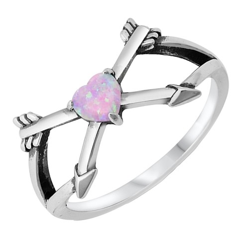 925 Pink & Clear Flower Ring Size 7 | eBay