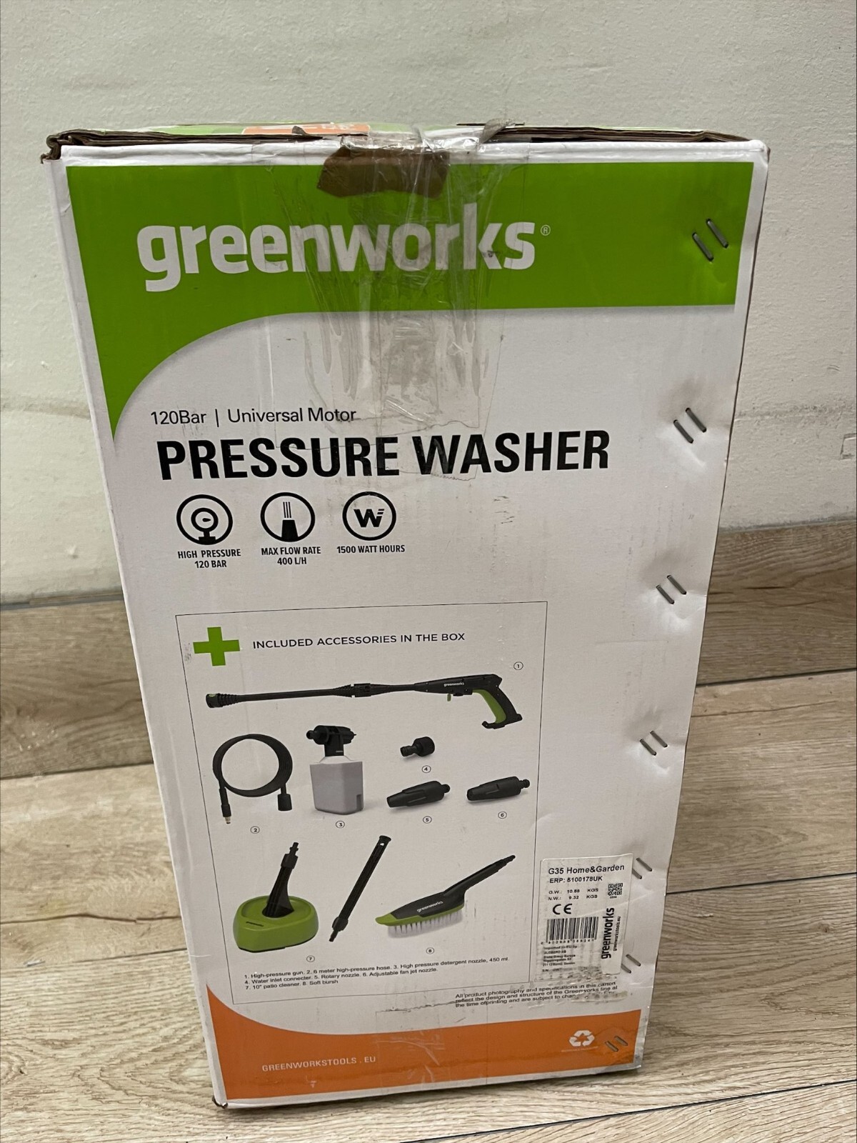 greenworks-g30-120-bar-pressure-washer-ebay