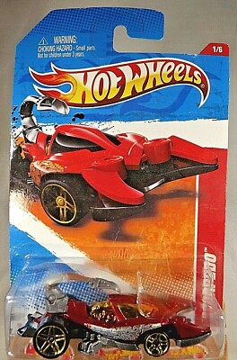 2011 Hot Wheels #205 Thrill Racers-Cave 1/6 SCORPEDO Maroon/Gray w/Gold Pr5 Sp
