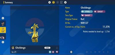 Pokemon Scarlet & Violet 6IV GHOLDENGO Max EVs