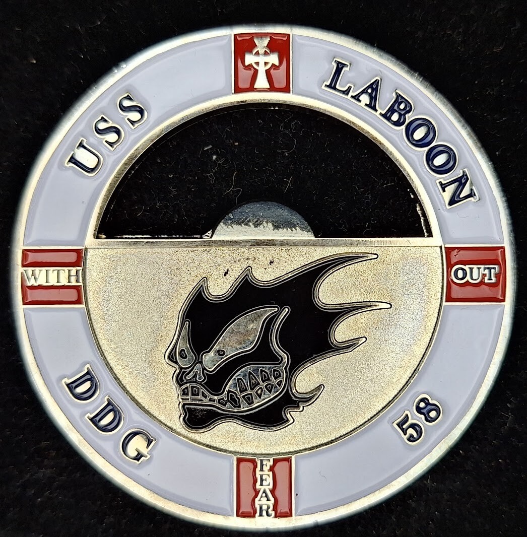 USS Laboon DDG-58 Chief Navy Monster Challenge Coin