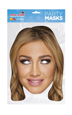 Lauren Goodger 2D-Karte Party Gesichtsmaske - Prominente schickes Verkleiden