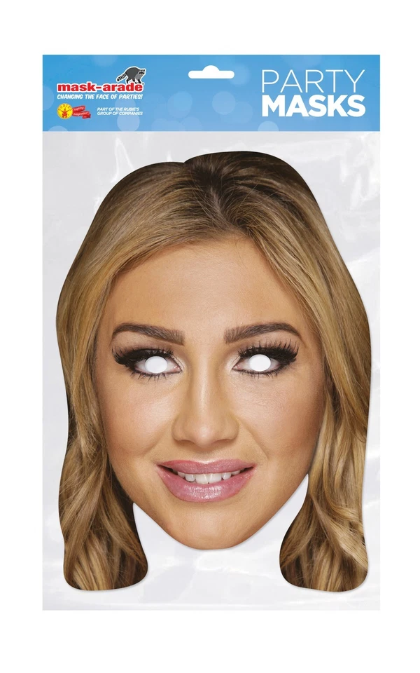 Lauren Goodger 2D Card Party Face Mask - Celebrity Fancy Dress Up - Image 1 of 1