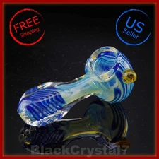 2.75" Handmade Thick Mini Ocean Blue Square Base Tobacco Smoking Bowl Pipes